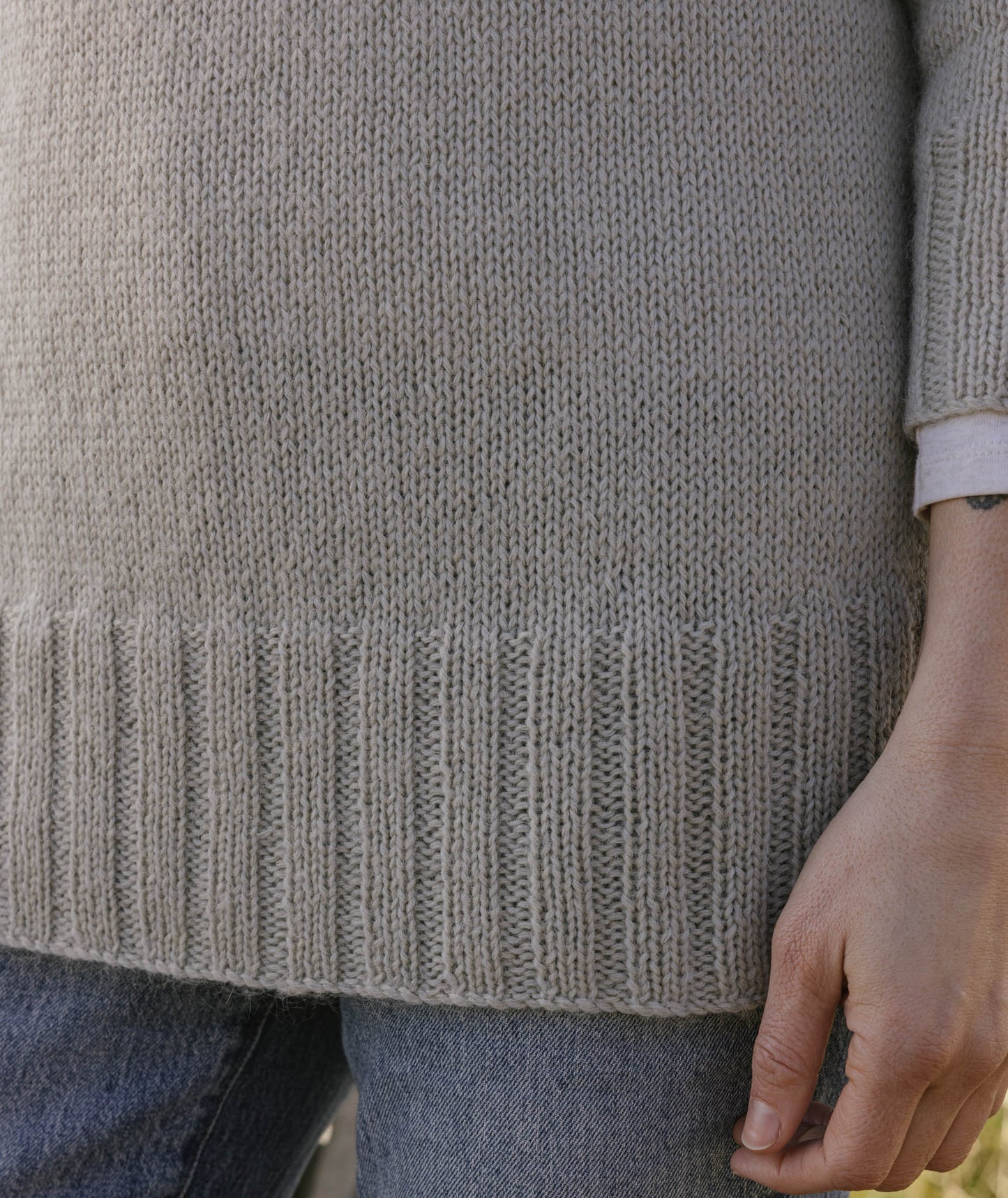Better-Than-Basic Pullover: Ribbed Crew-Neck Version Using Rowan Kid Classic