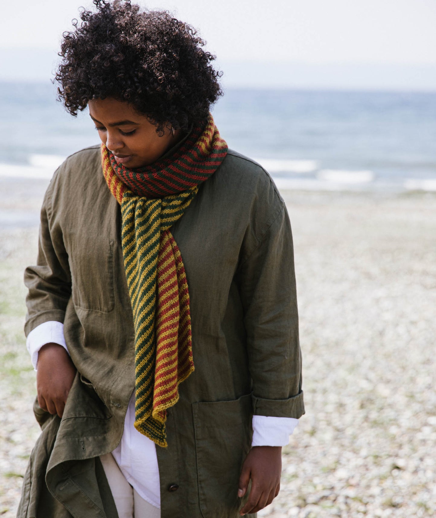 Bias 'Before & After' Scarf Using Rowan Moordale