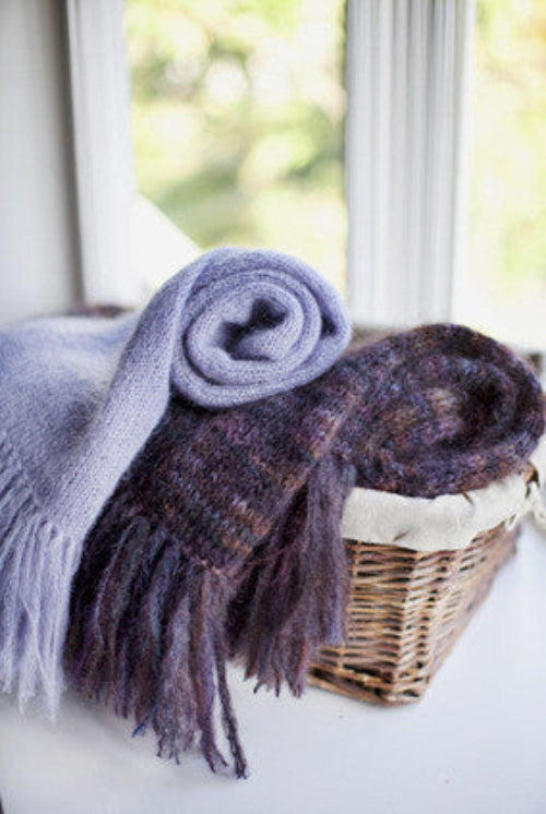 Simple Mohair Wrap & Afghan (in 2 gauges)