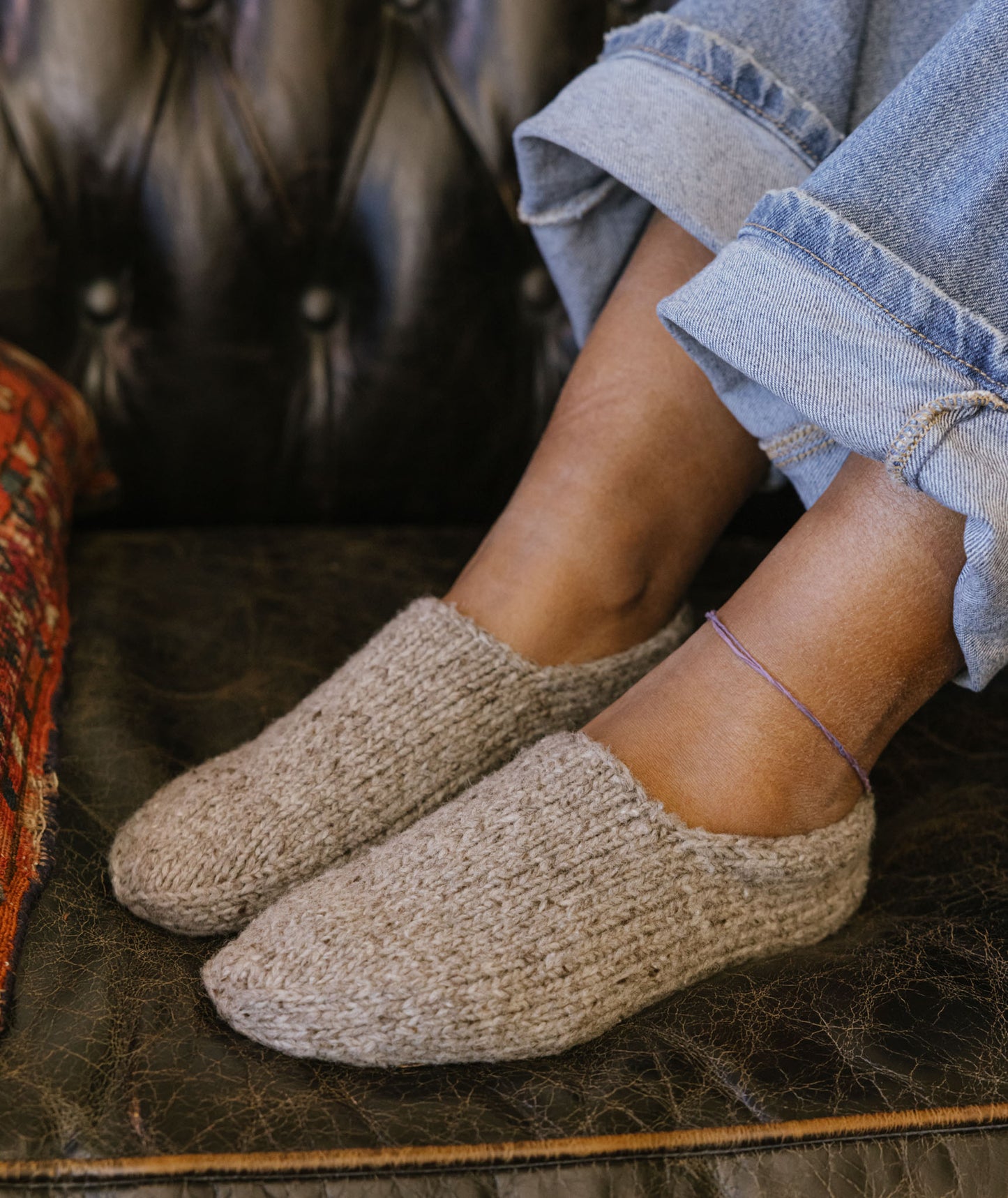 Cozy Slipper Socks Using Brooklyn Tweed Quarry
