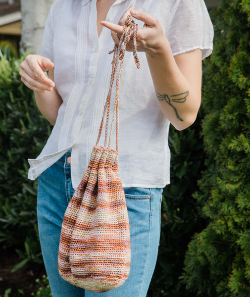 Oval Crocheted Bucket Bag Using Lang Karma – Churchmouse Yarns & Teas