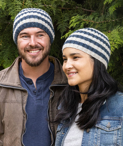 Striped Ribbed Beanie Pattern