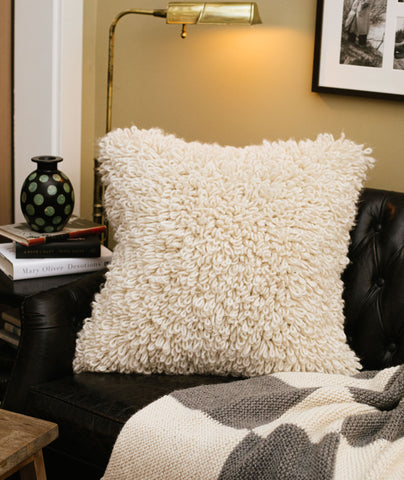 Woolly Loop Pillow Cover Using Berroco Ultra Alpaca Chunky