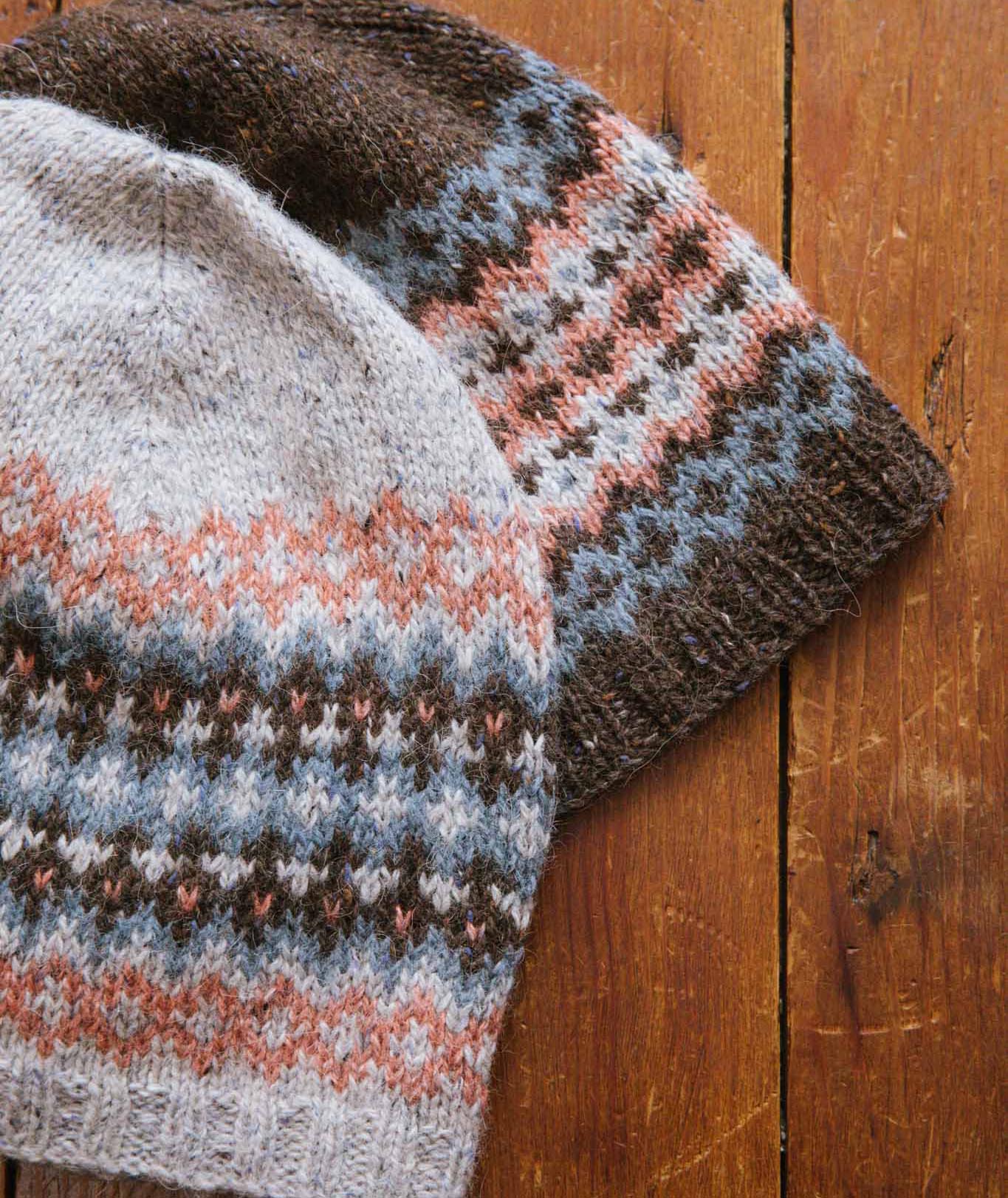 Colorwork Cap Using Rowan Felted Tweed