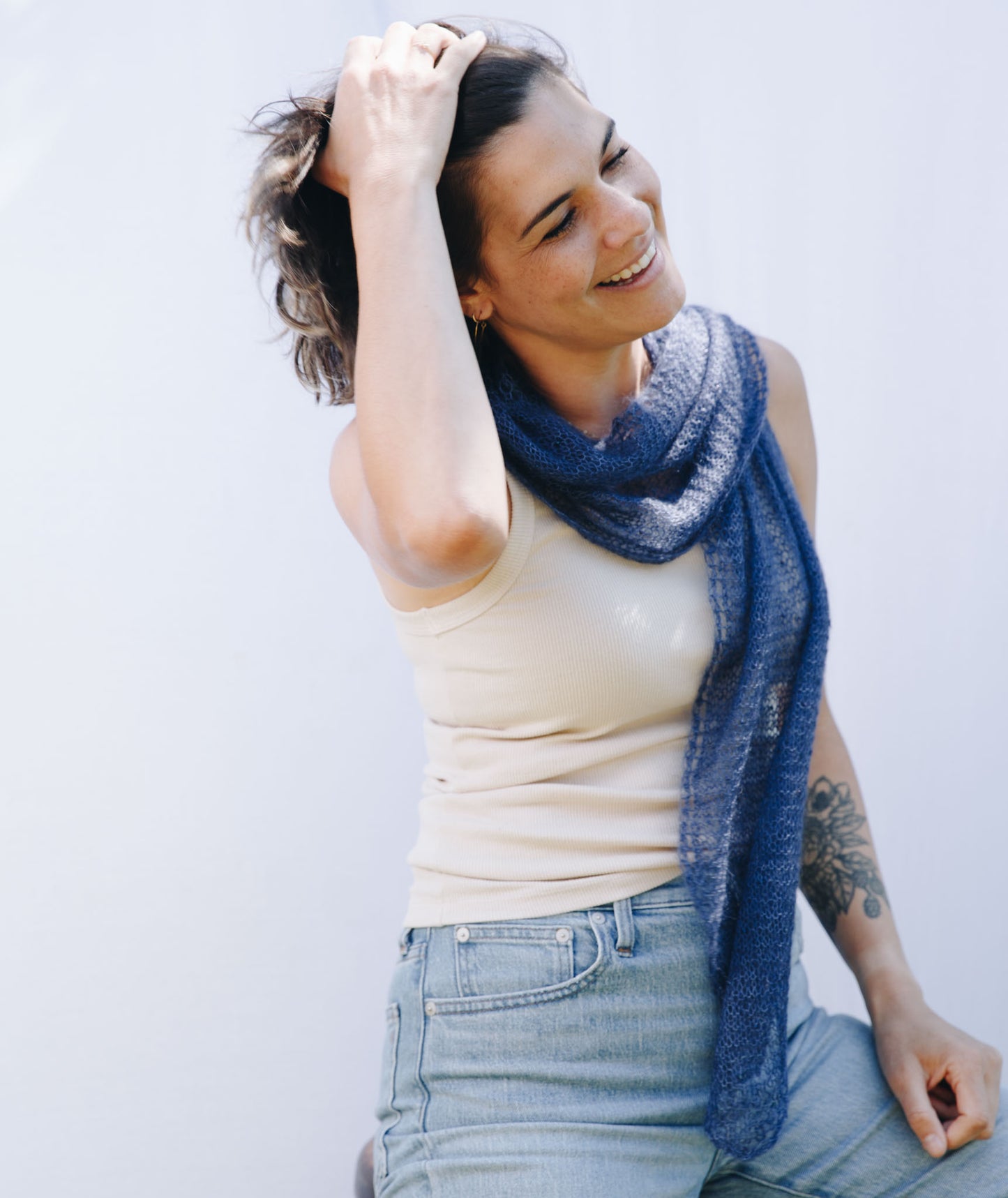 Beaded Mohair Scarf Using Catherine Lowe Silk Mohair 1