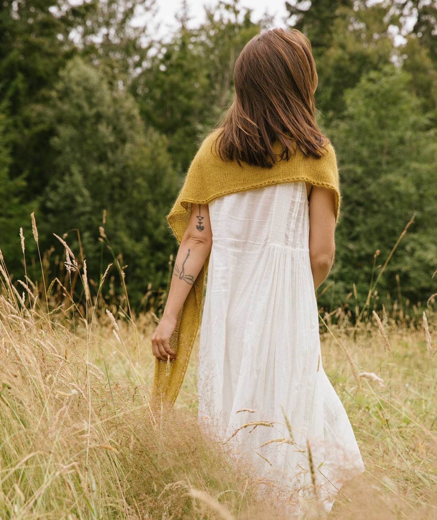 Demi Lune Scarf Using Shibui Silk Cloud & Shibui Reed