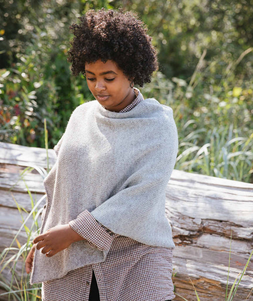 Easy Folded Poncho - Ombré Version Using Isager Spinni Wool 1 – Churchmouse  Yarns & Teas
