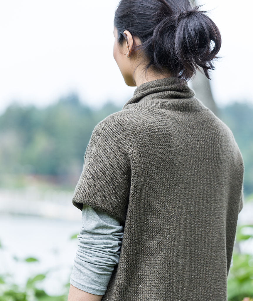Funnel Neck Pullover Using Shibui Cima and Twig