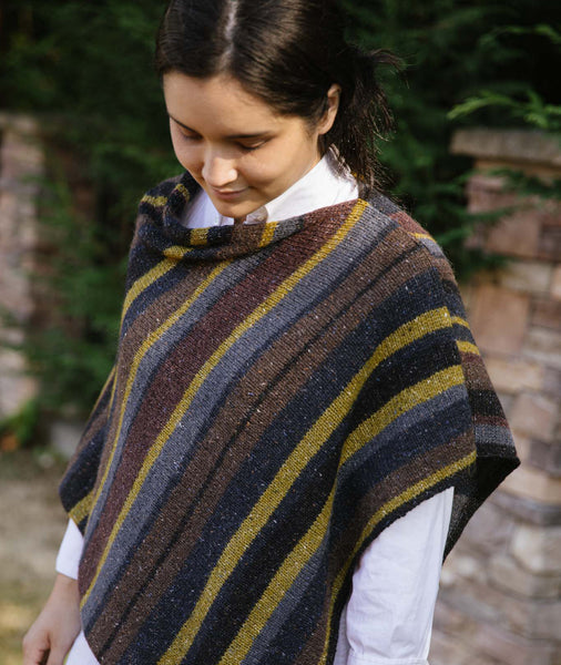 Striped Poncho: In 6 10 Colors Using Rowan Felted Tweed – Churchmouse Yarns & Teas