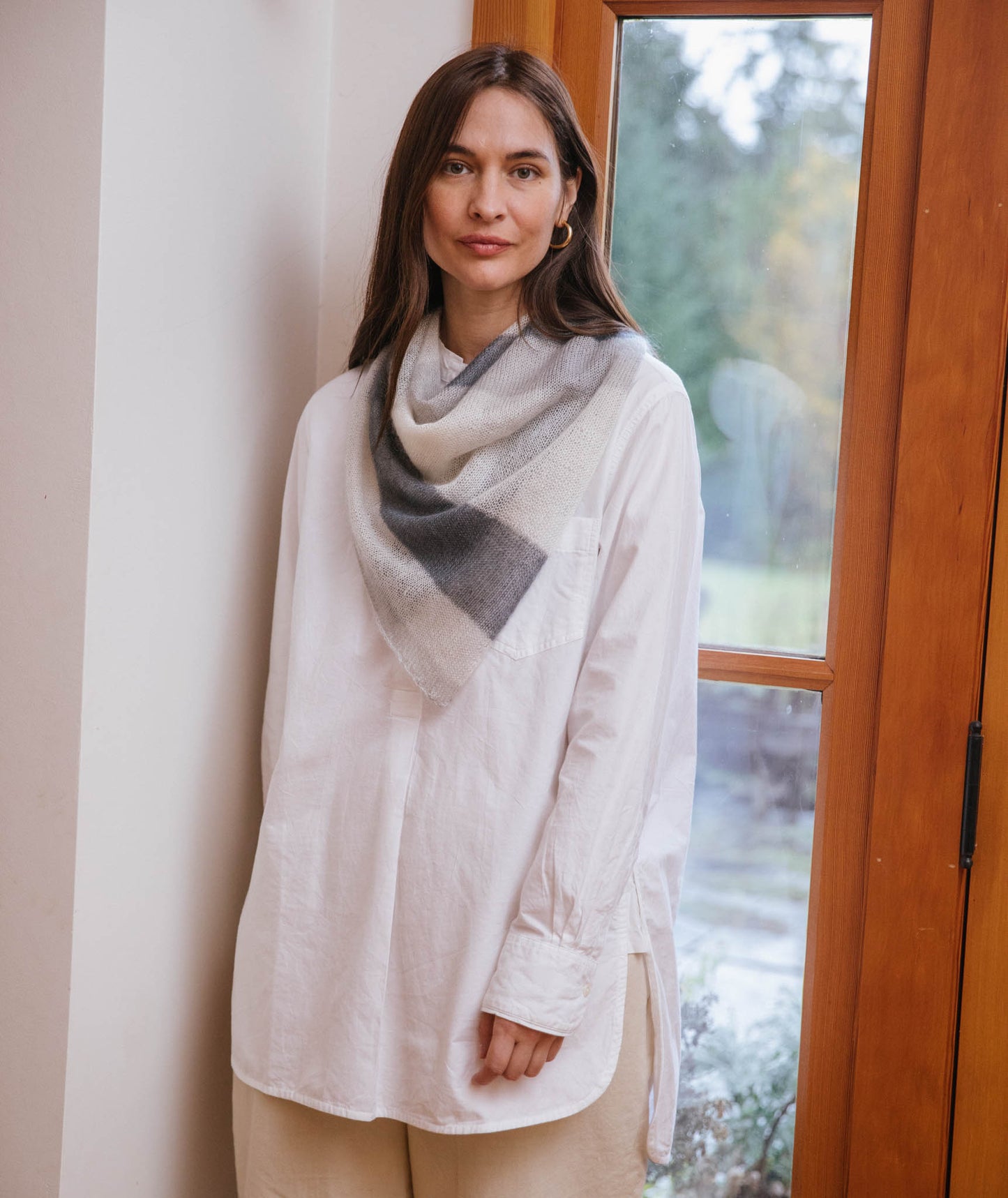 Pretty Perfect Square: Four Color Stripe Version Using Madelinetosh Tosh Silk Cloud