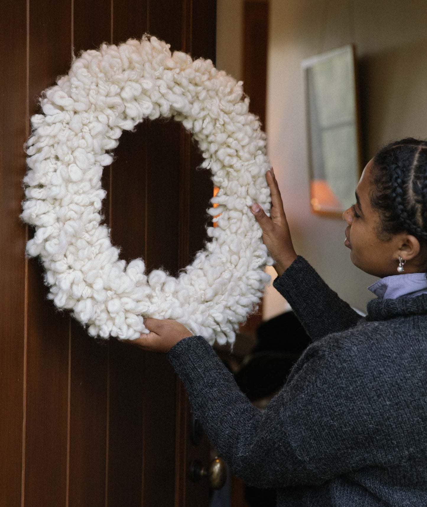 Woolly Wreath & Garland Using Fleece Artist Slubby Mix