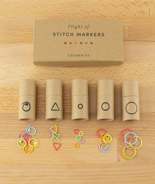 Flight of Stitch Markers by Cocoknits