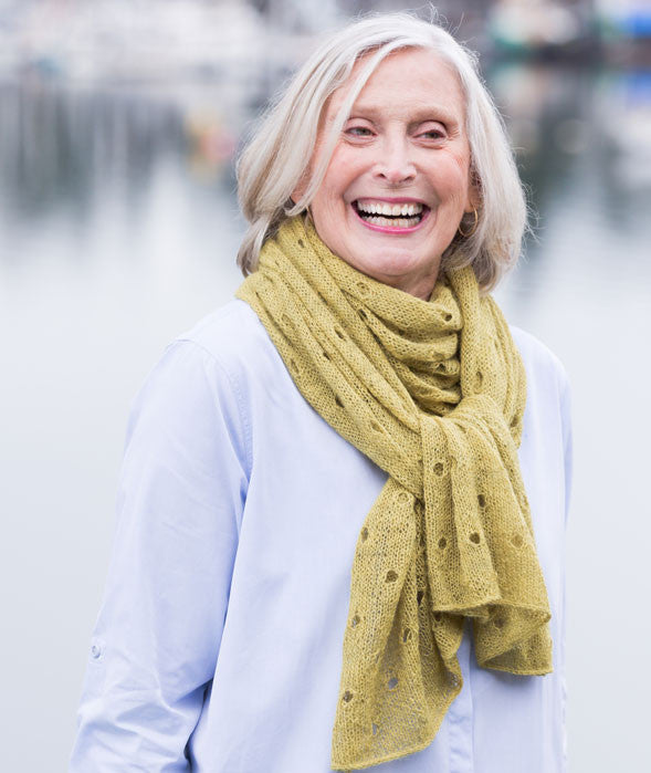 Polka Dot Scarf Using Isager Alpaca 1