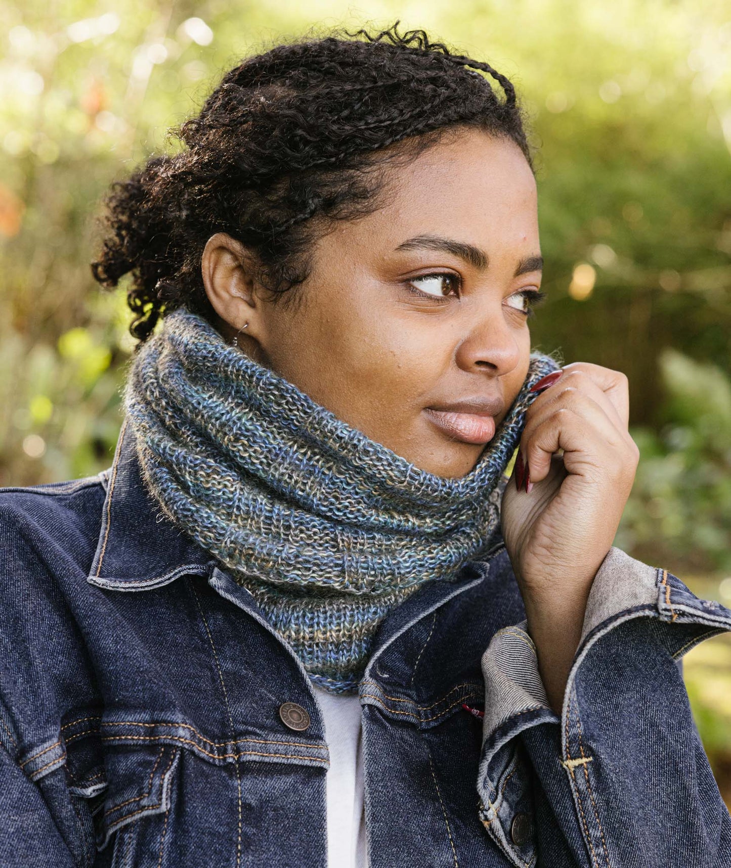 Annabella's Cowl Using Hand Maiden Maiden Hair