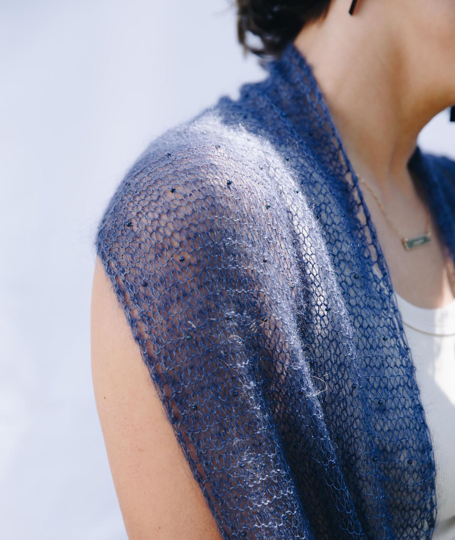 Beaded Mohair Scarf Using Catherine Lowe Silk Mohair 1
