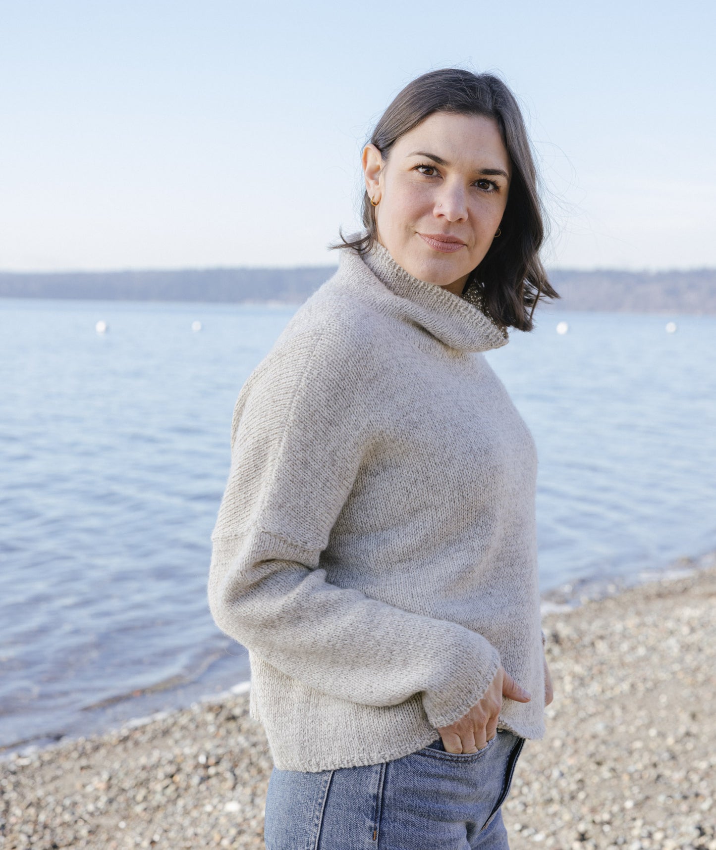 Better-Than-Basic Pullover (Funnel-Neck Version) Using Isager Alpaca 2