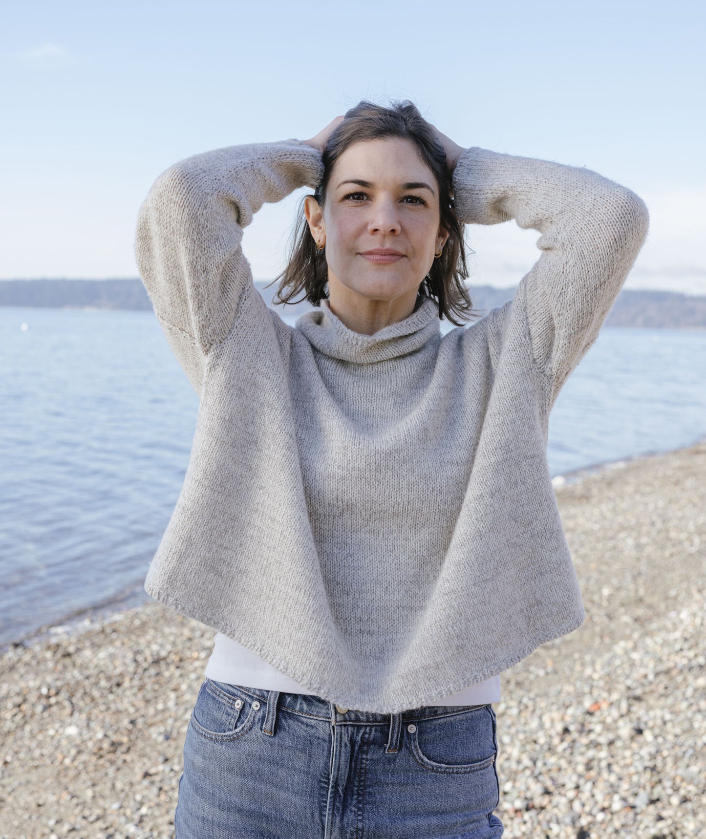 Better-Than-Basic Pullover (Funnel-Neck Version) Using Isager Alpaca 2