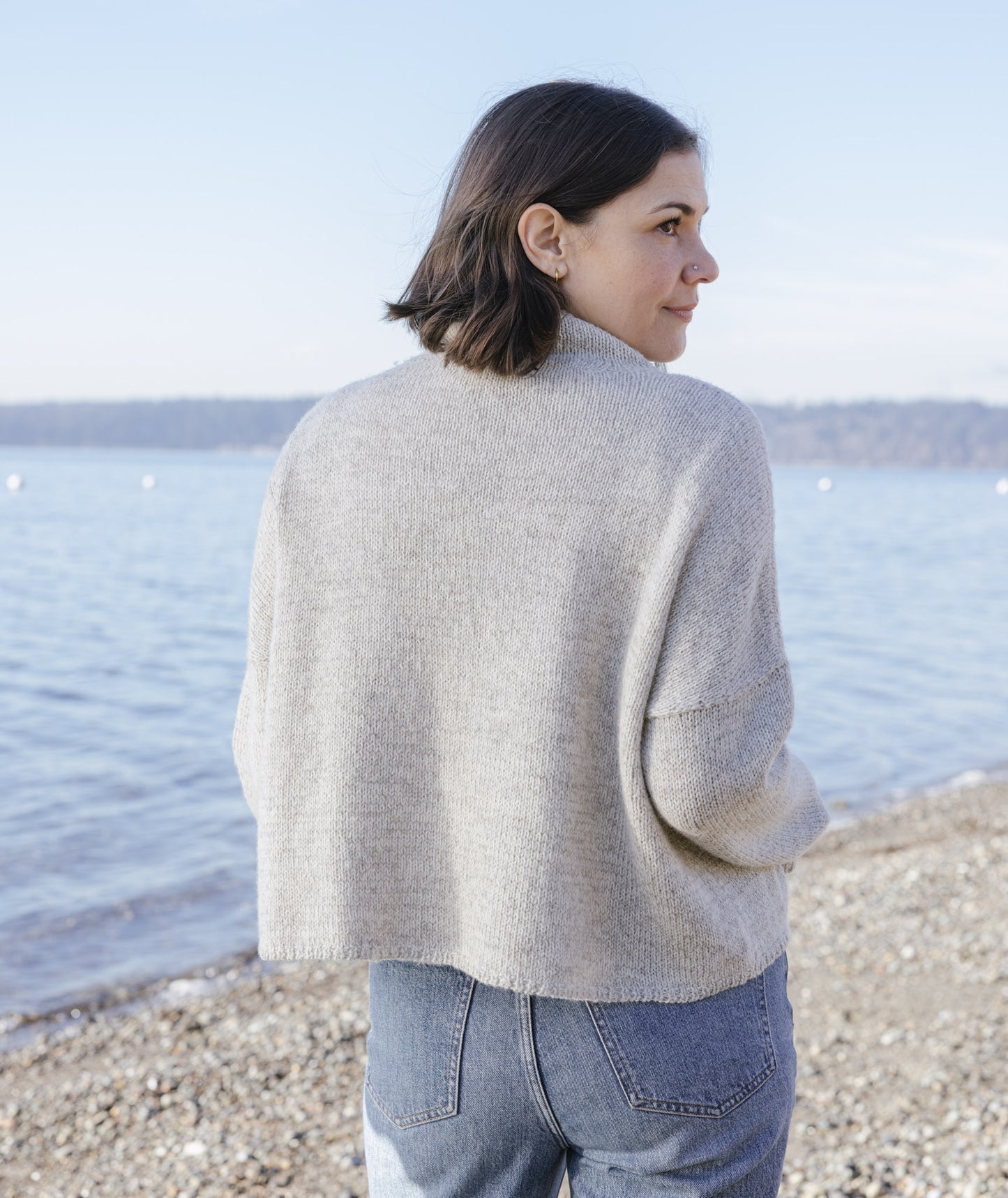 Better-Than-Basic Pullover (Funnel-Neck Version) Using Isager Alpaca 2