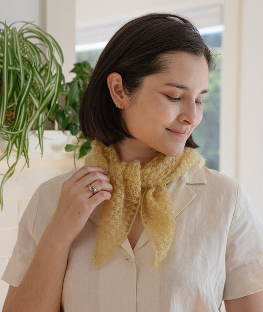 Free Pattern - Blackberry Kerchief in Isager Silk Mohair