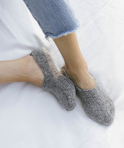 Chunky Slipper Socks Using Brooklyn Tweed Quarry