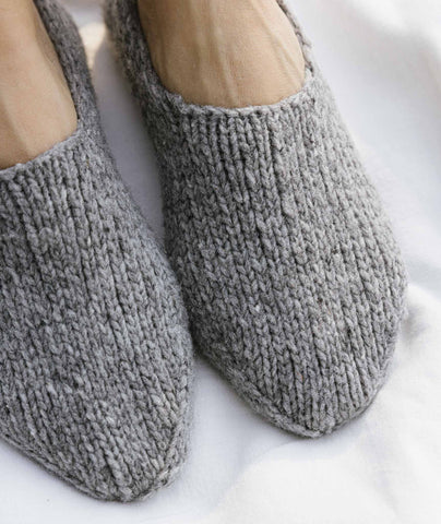 Chunky Slipper Socks Using Brooklyn Tweed Quarry