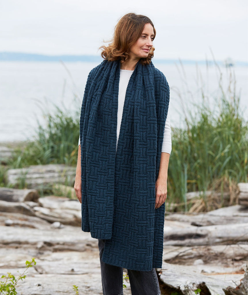 Bigger Basketweave Wrap Using Blue Sky Fibers Extra