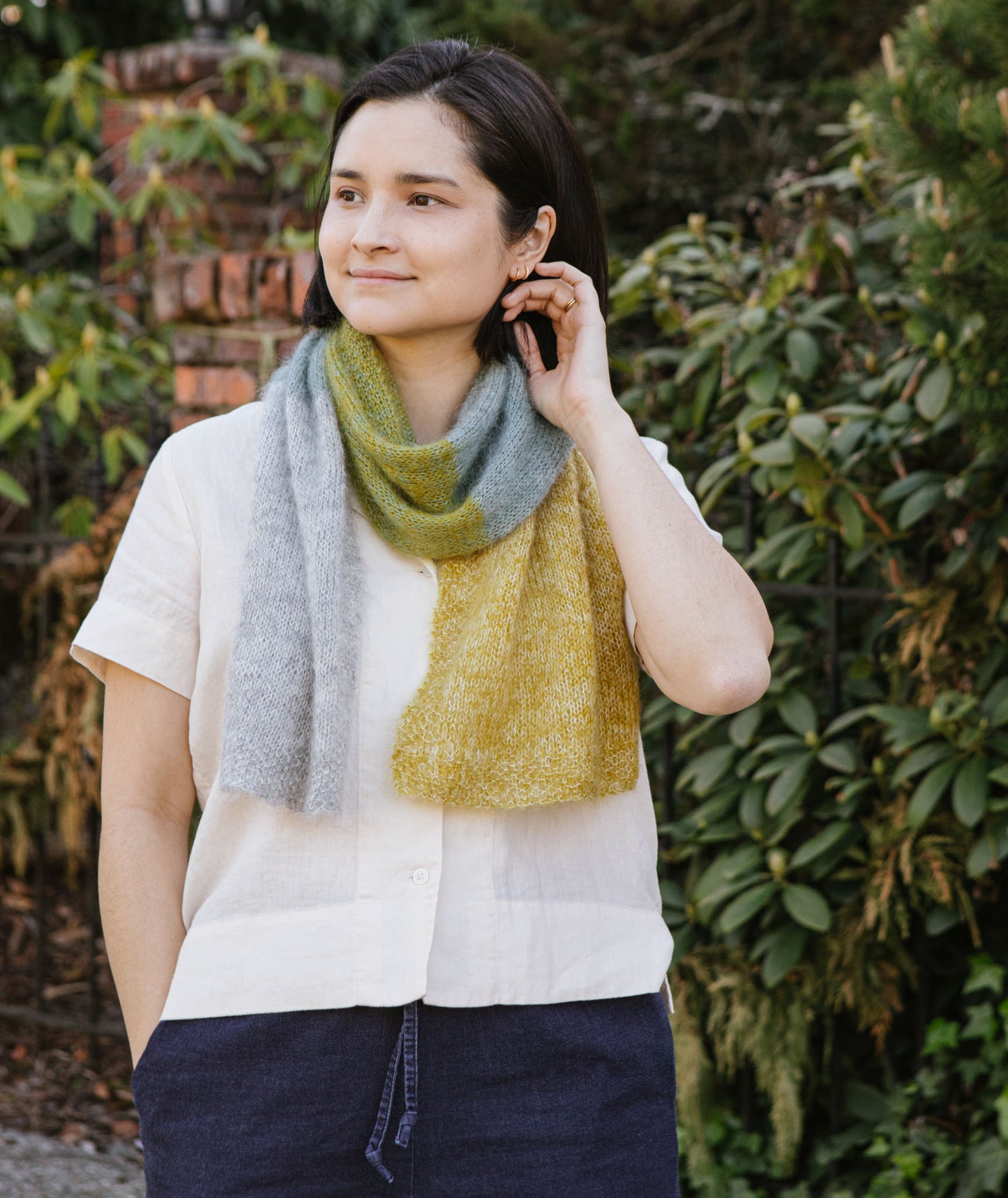 Color Play Mohair Scarf Using Isager Silk Mohair