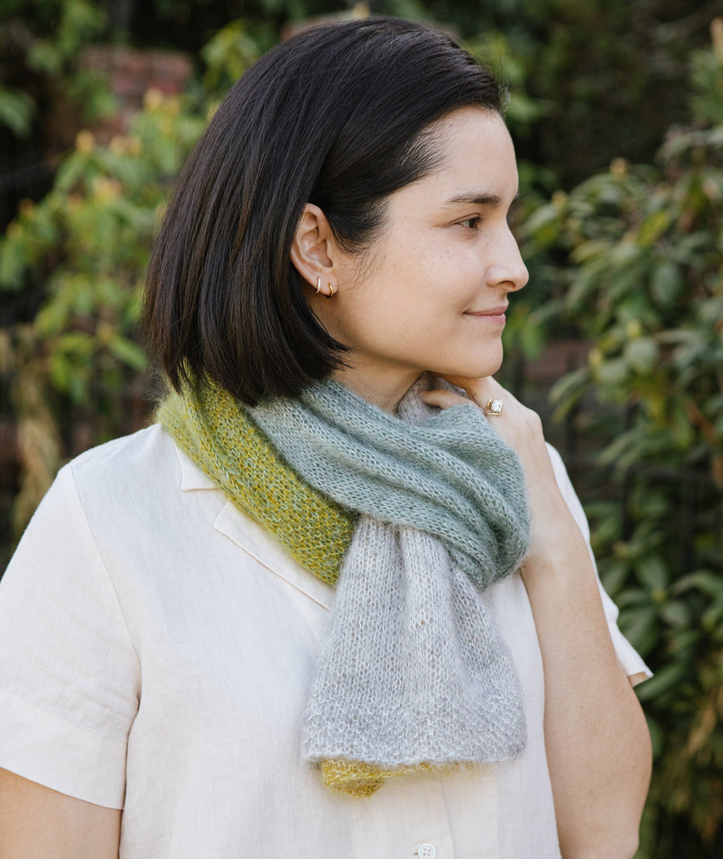 Color Play Mohair Scarf Using Isager Silk Mohair