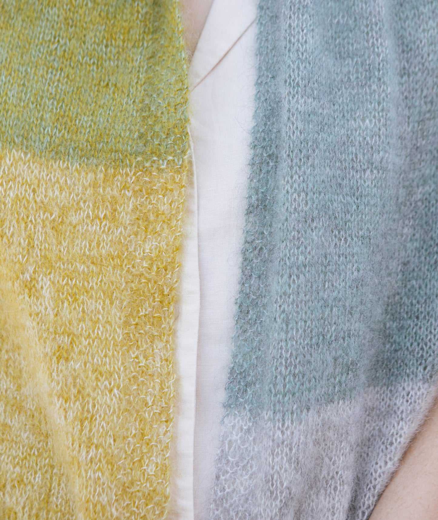 Color Play Mohair Scarf Using Isager Silk Mohair