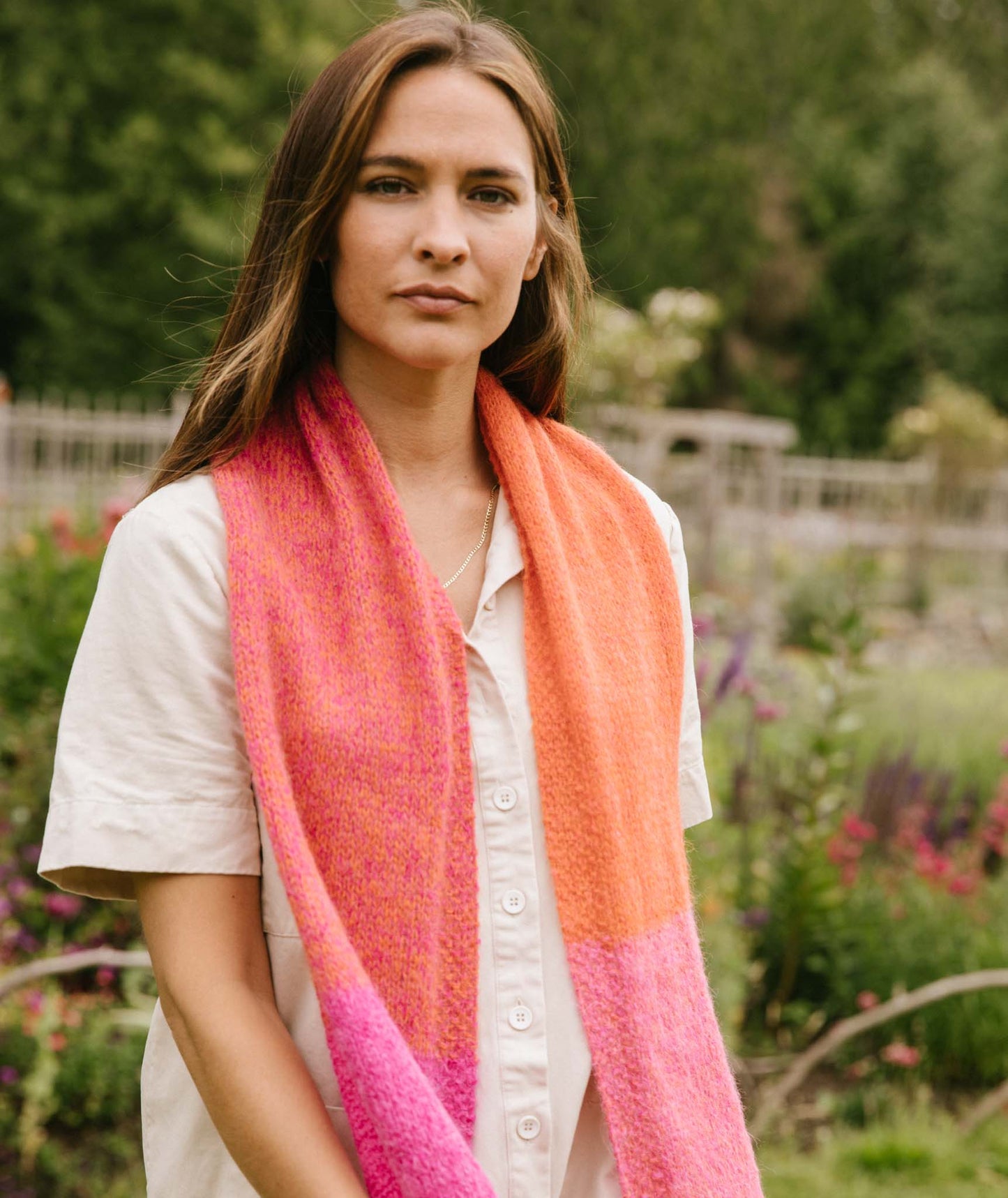 Color Play Scarf Using Lang Alpaca Superlight