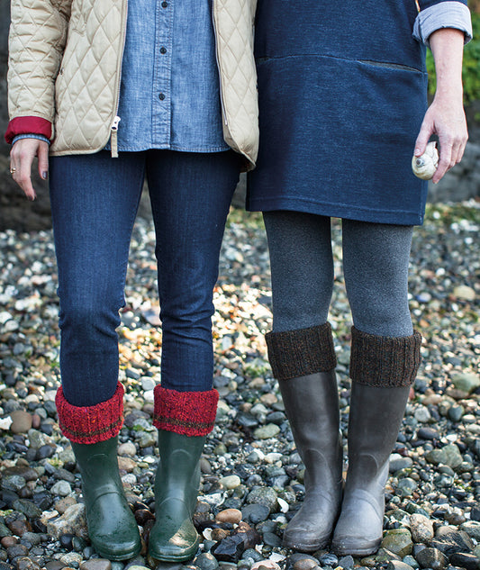 Cozy Boot Cuffs: Tall Version Using Jamieson's Shetland Heather Aran
