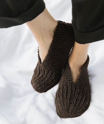 Family Slippers Using Brooklyn Tweed Quarry