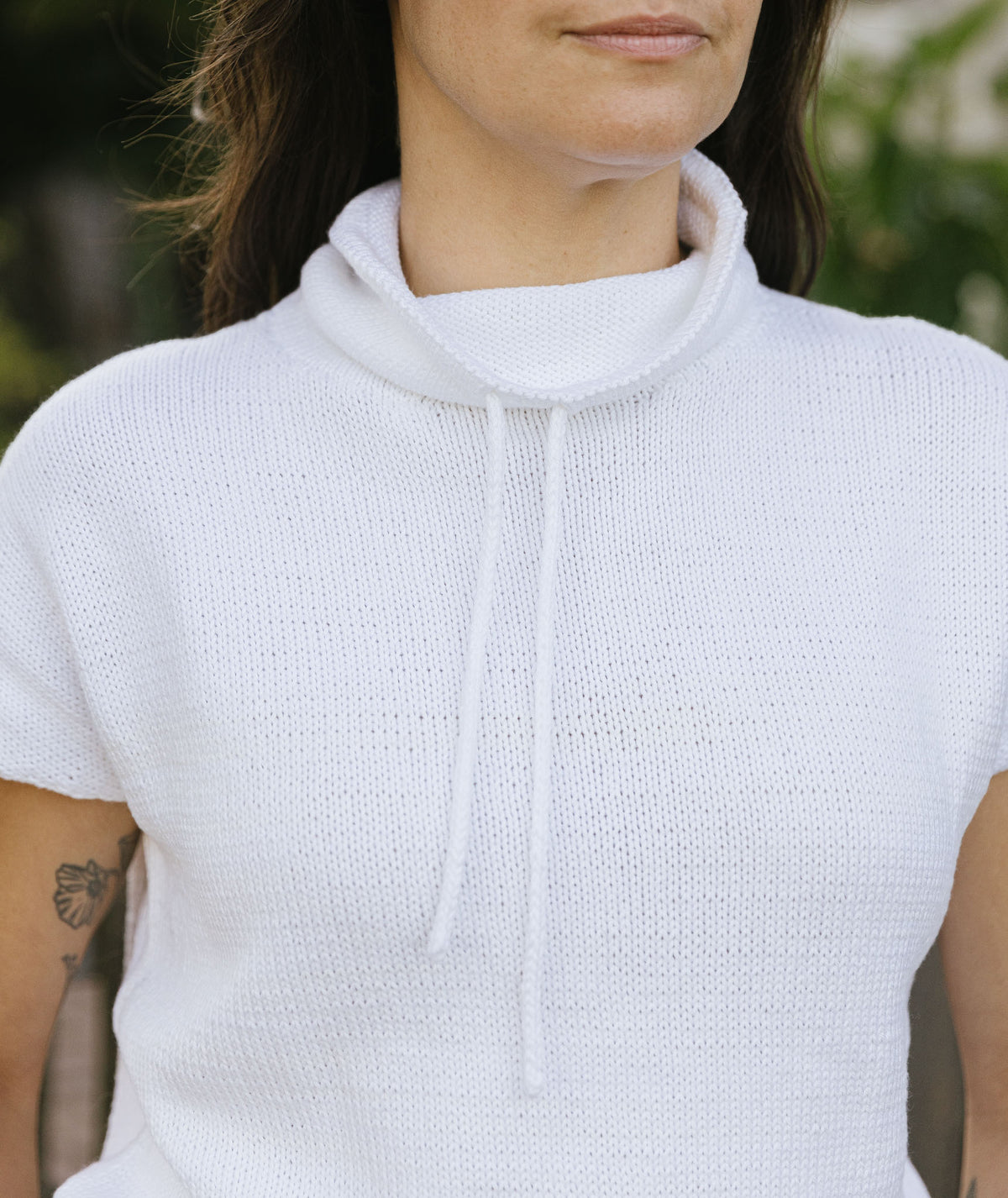 Funnel Neck Pullover: Sleeveless Version Using Rowan Summerlite DK