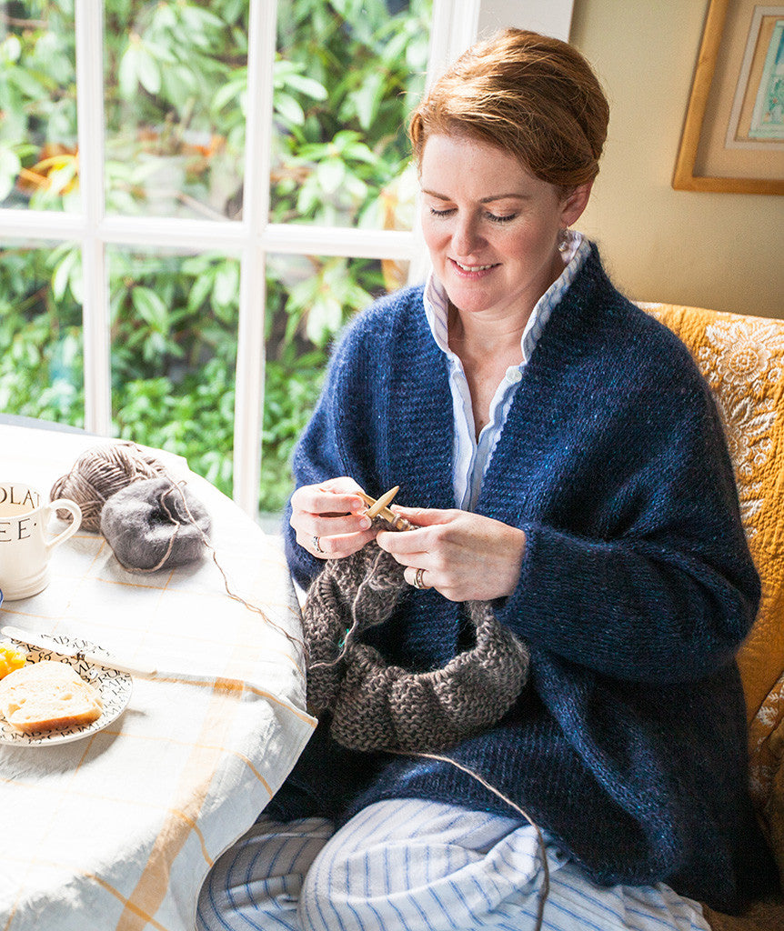 Modern Wrapper Using Rowan Fine Tweed & Rowan Kidsilk Haze