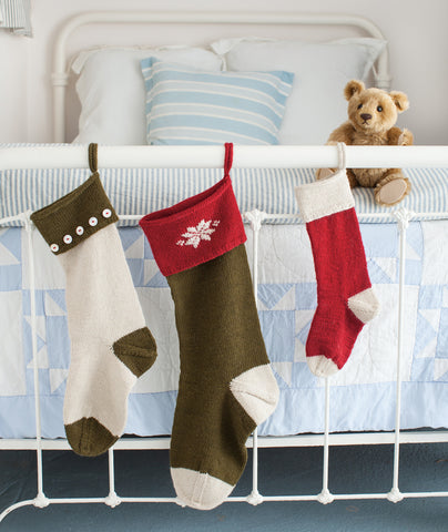 Basic Christmas Stockings Using Brown Sheep Lamb's Pride Worsted