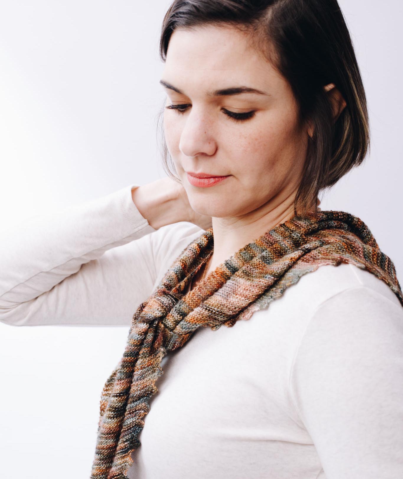 Pinking Shears Scarf [Large] Using Manos Marina