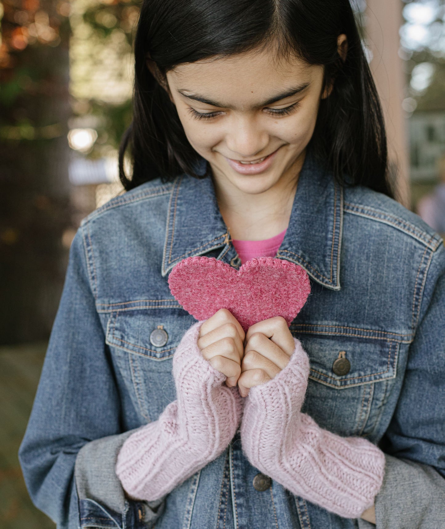 Felted Heart Ornaments Using Brown Sheep Lamb's Pride Worsted