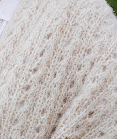 Ribbed Lace Scarf Using Isager Eco Soft