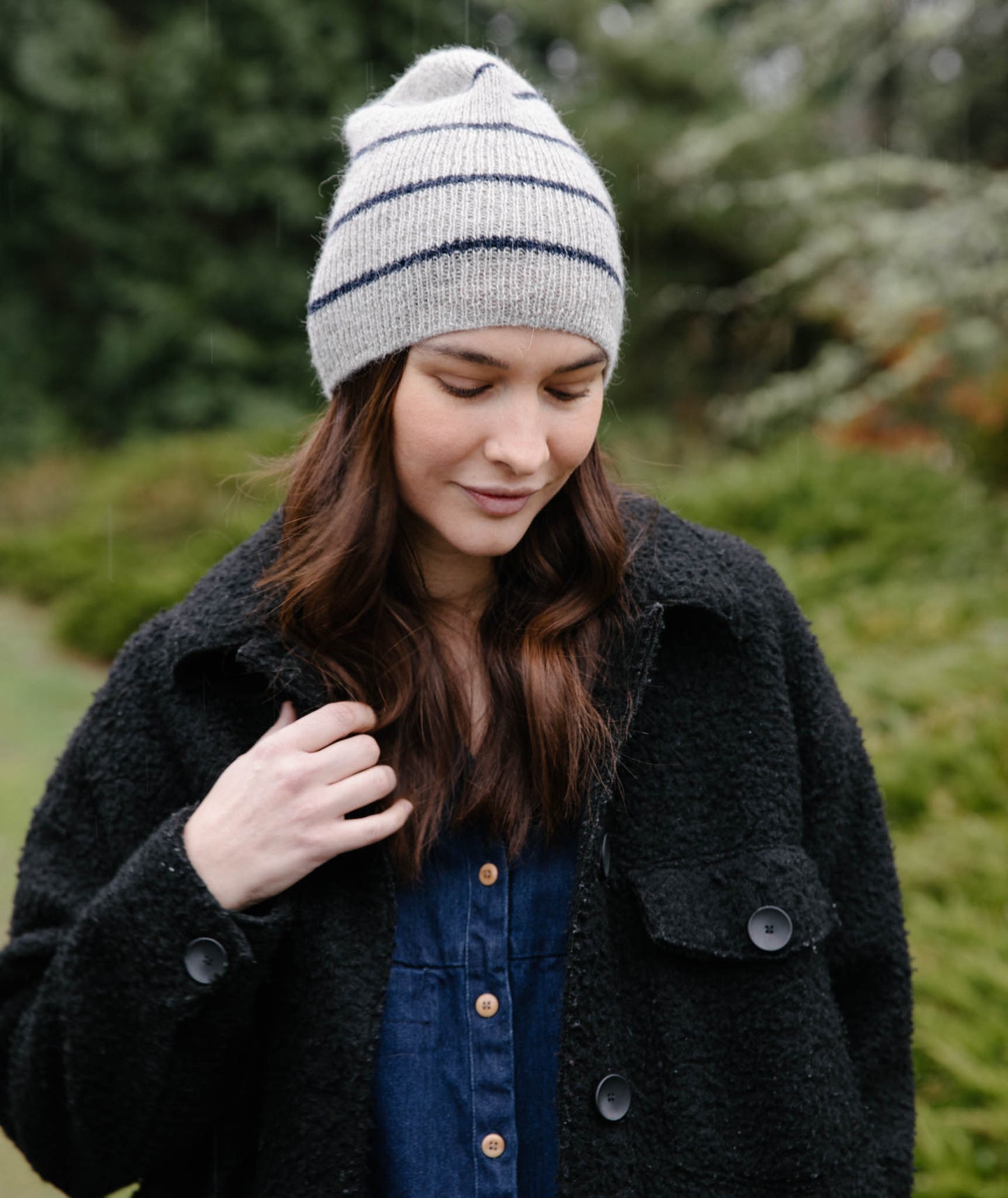 Ribbed Watch Cap: Striped Version Using Isager Alpaca 2