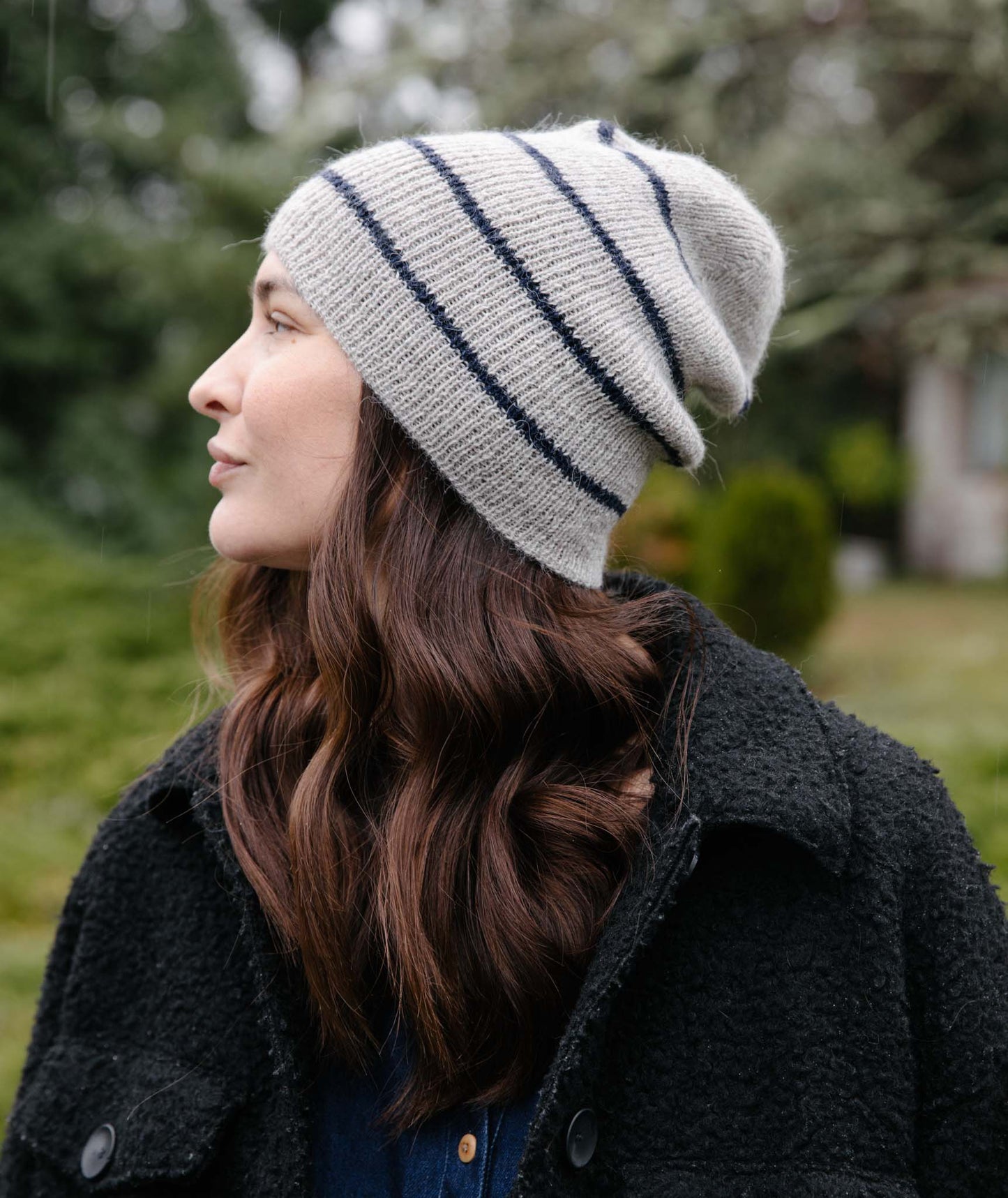 Ribbed Watch Cap: Striped Version Using Isager Alpaca 2