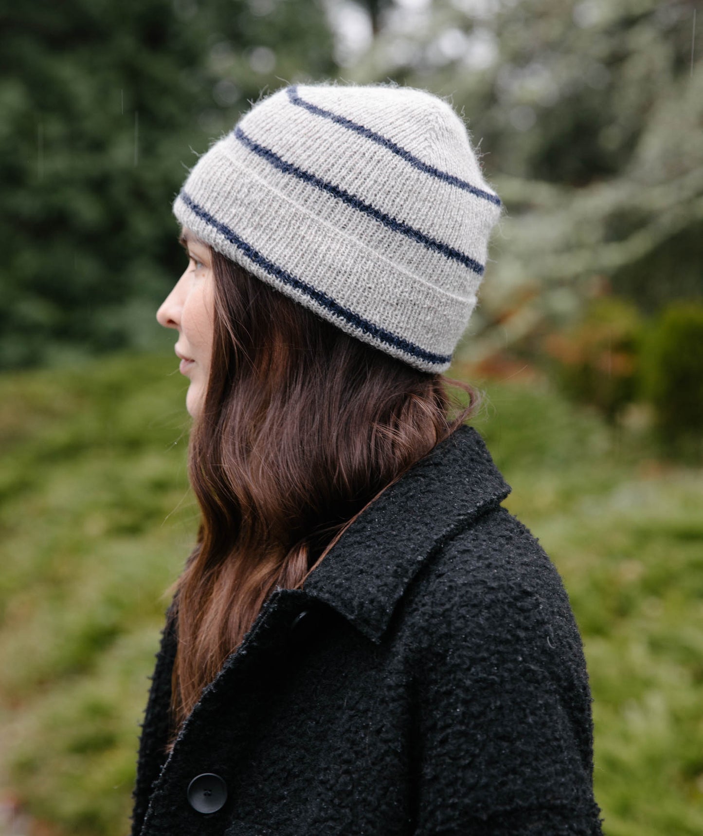 Ribbed Watch Cap: Striped Version Using Isager Alpaca 2