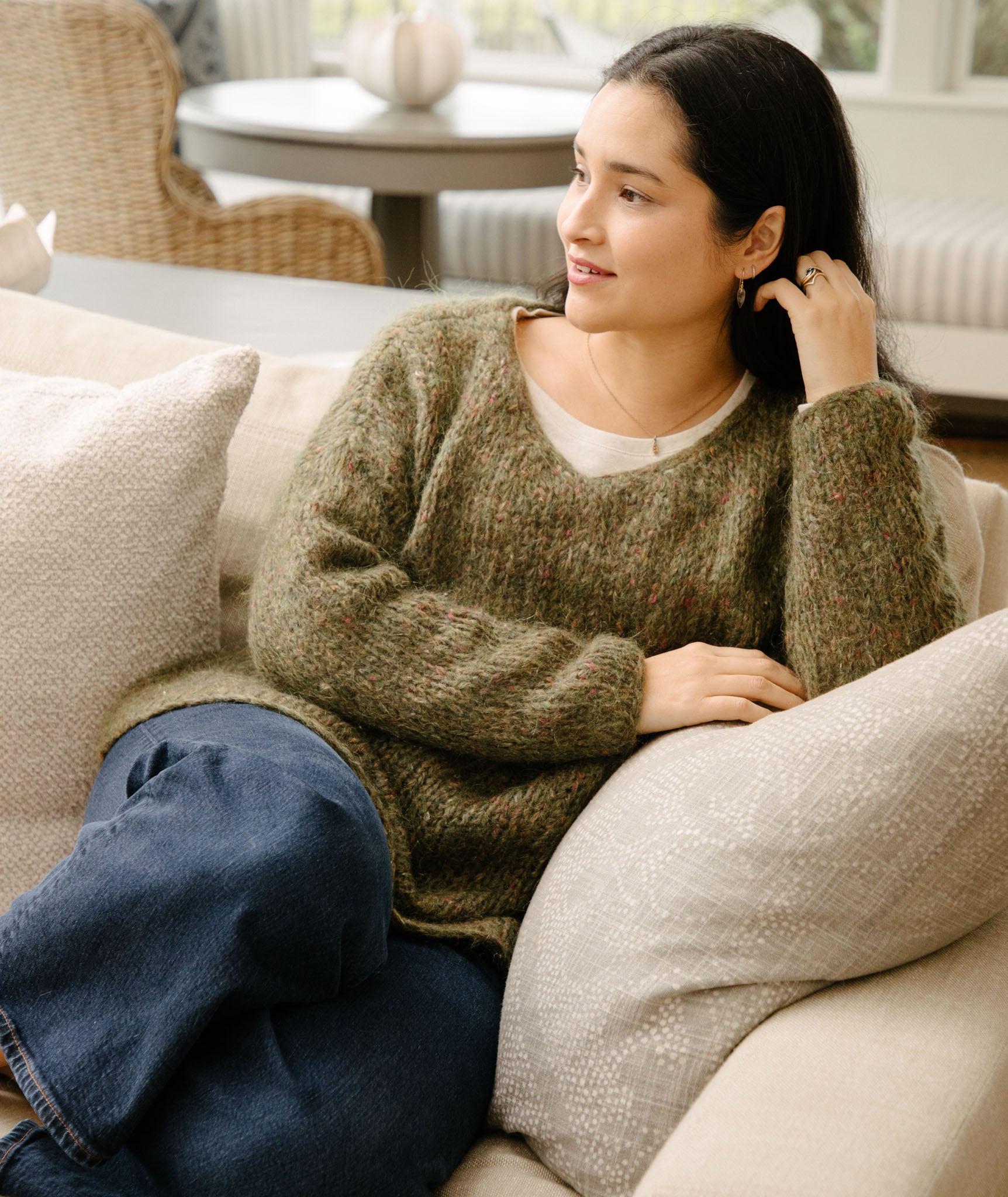 Slouchy Pullover Using Rowan Tweed Haze – Churchmouse Yarns & Teas