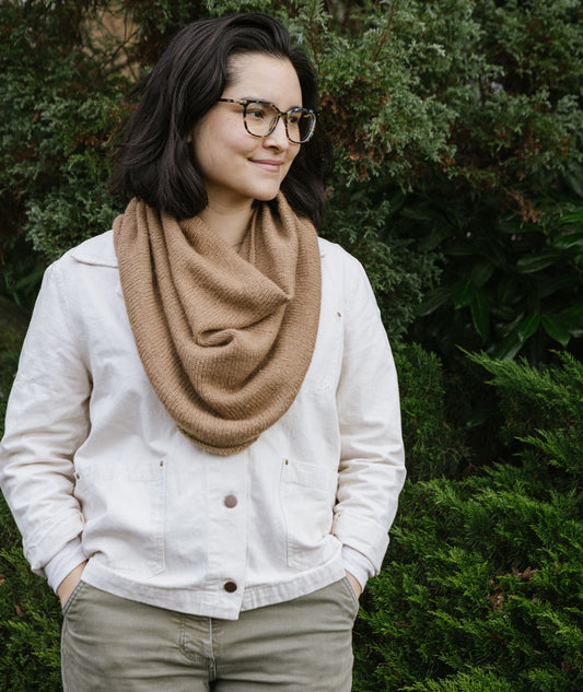 Tapered Cowl Using mYak Baby Camel