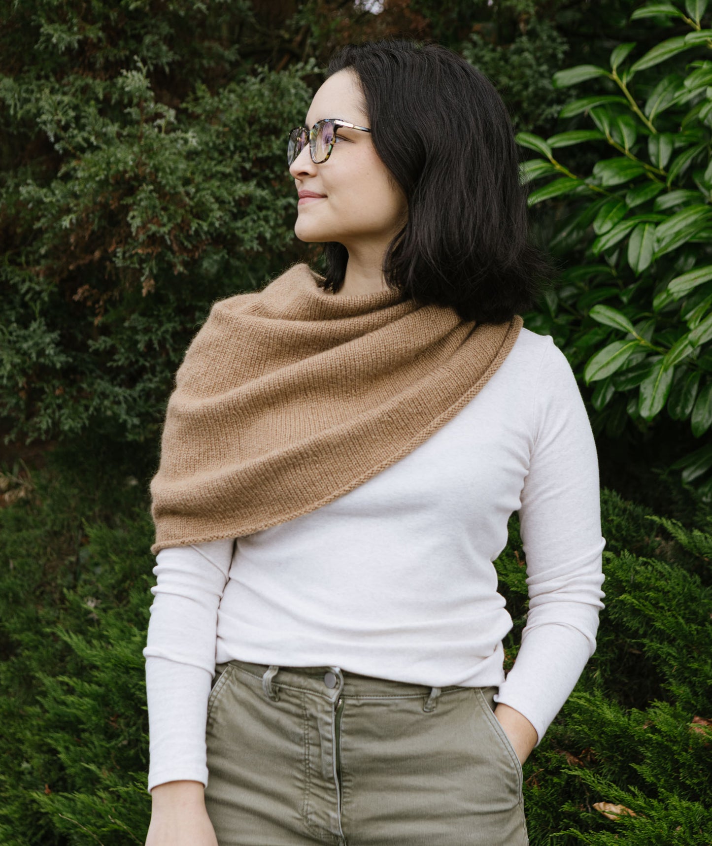 Tapered Cowl Using mYak Baby Camel