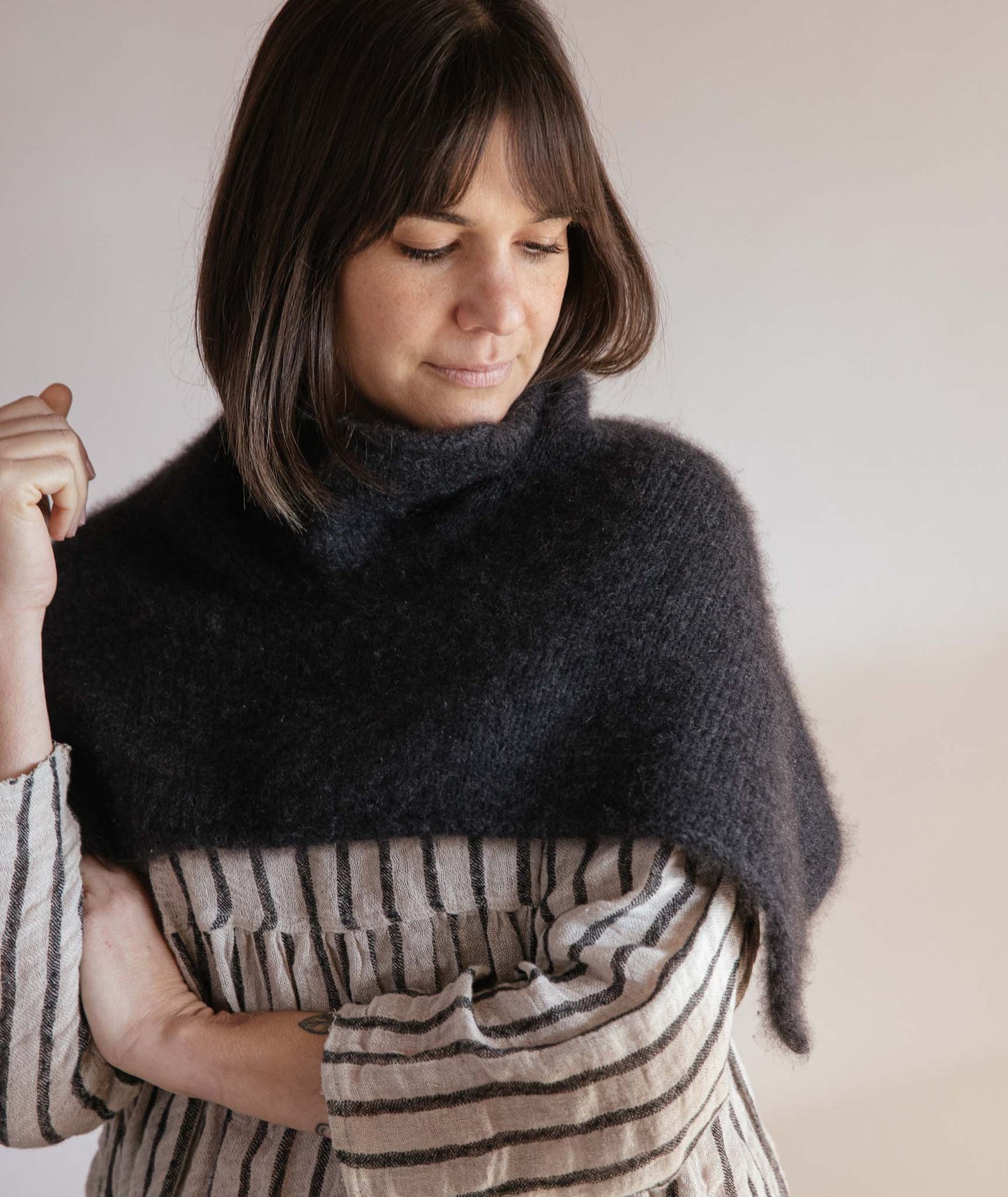 Two-Point Cowl Using Lang Cashmere Light