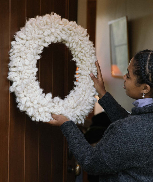 Woolly Wreath & Garland Using Fleece Artist Slubby Mix