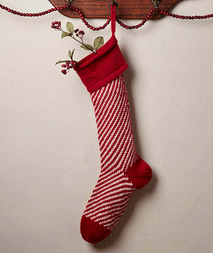 Basic Christmas Stocking: Candy Cane Swirl Version Berroco Ultra Wool