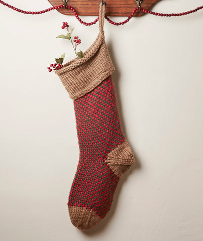 Basic Christmas Stocking: Colorwork Version Using Rowan Big Wool