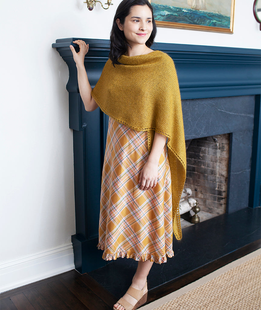 Demi Lune Scarf Using Shibui Silk Cloud & Shibui Reed