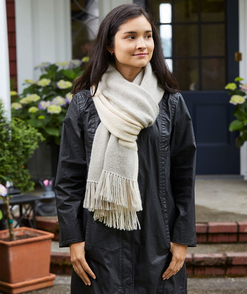 Graphic Two-Tone Wrap Using Rowan Kid Classic